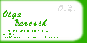 olga marcsik business card